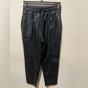 Calvin Klein Black Vegan Leather Pants